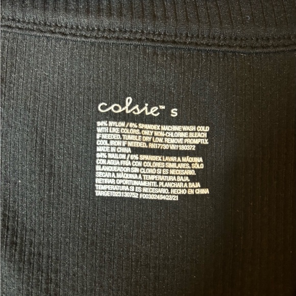 Colsie Black Ribbed Tank Top - Picture 3 of 4